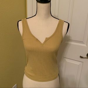 American Eagle Yellow Crop Top (S/M)